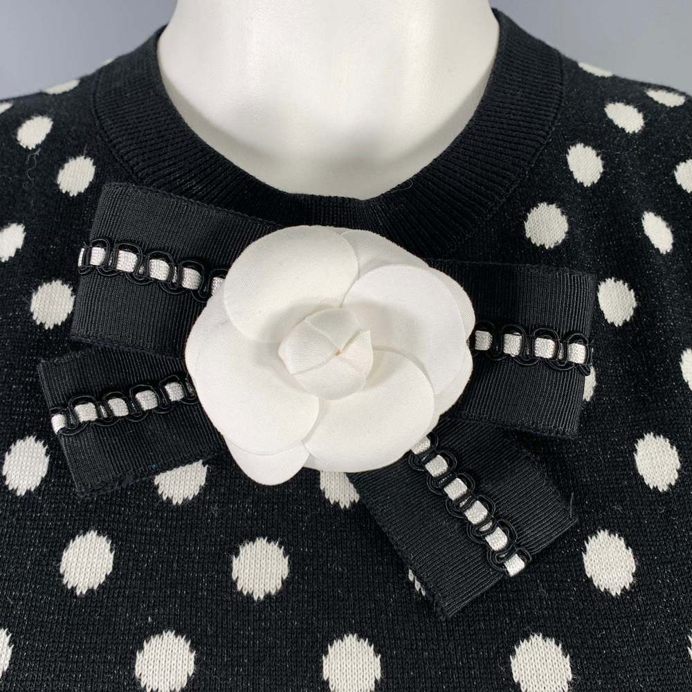 MARC JACOBS Black White Cotton Blend Polka Dot Vest - Picture 2 of 9